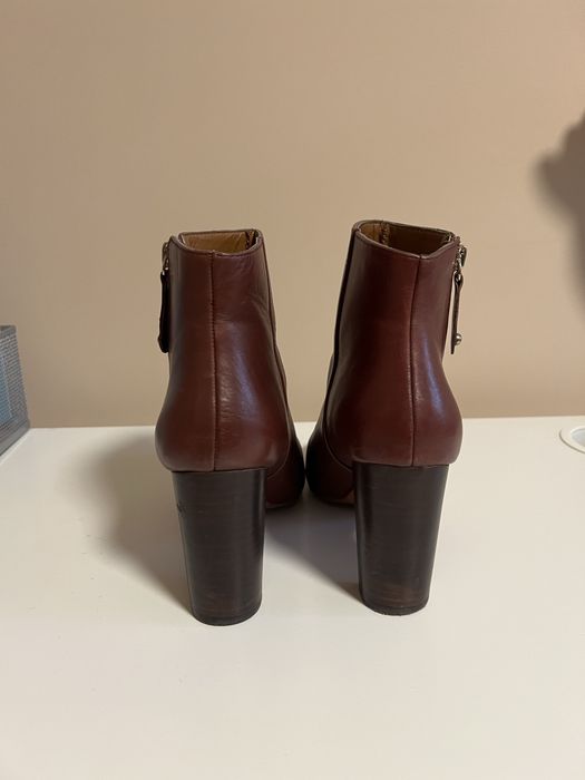 Дамски боти на ток естествена кожа Zara, Topshop