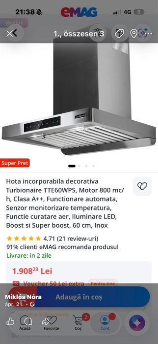 Hota incorporabila decorativa