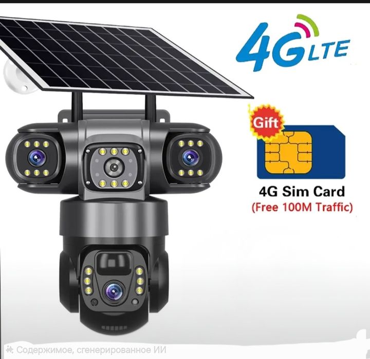 4g quyosh smart kamera solar camera 3 ta kamera