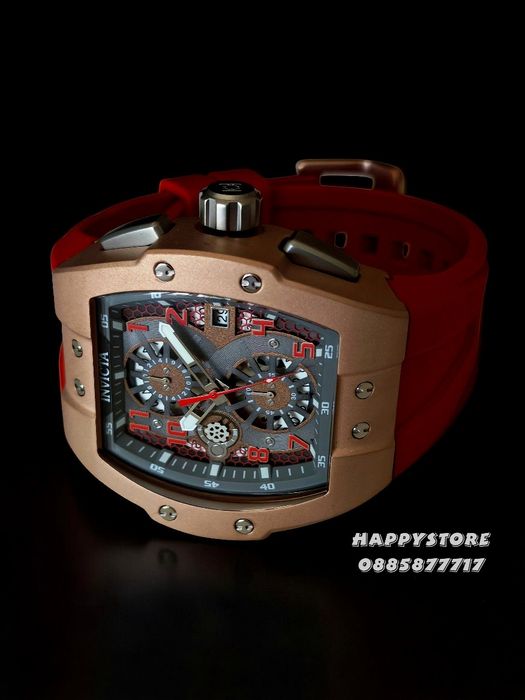 INVICTA Strada Red/Rose Gold 47 mm, Инвикта нов мъжки часовник