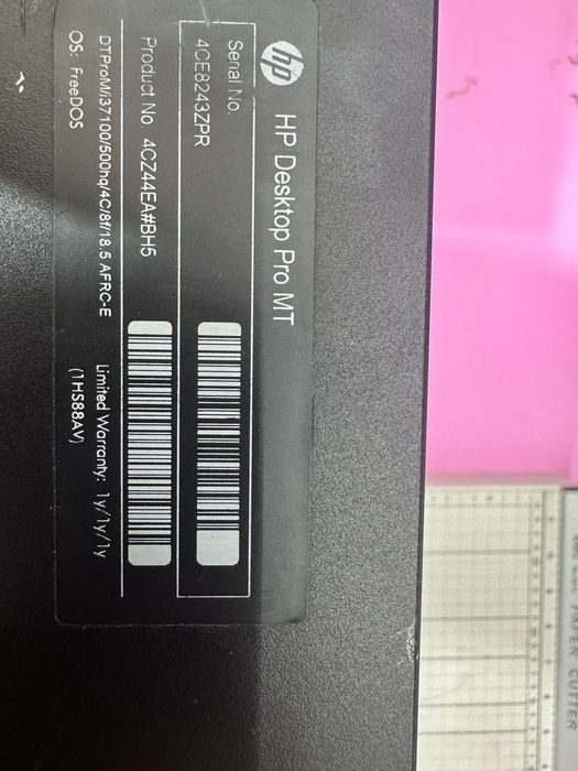 Hp desktop pro mt intel core i3-7100 cpu 3.900 ghz 4 gb 500 gb hdd