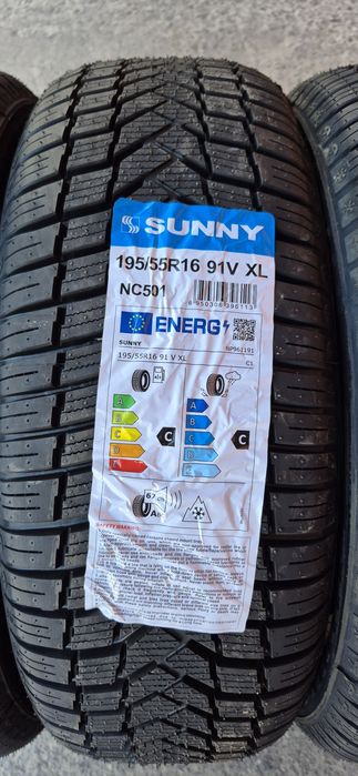 4 anvelope M+S noi Sunny 195/55/16,dot 2025.Pretul este pe bucata.