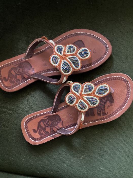 Дамски чехли естествена кожа