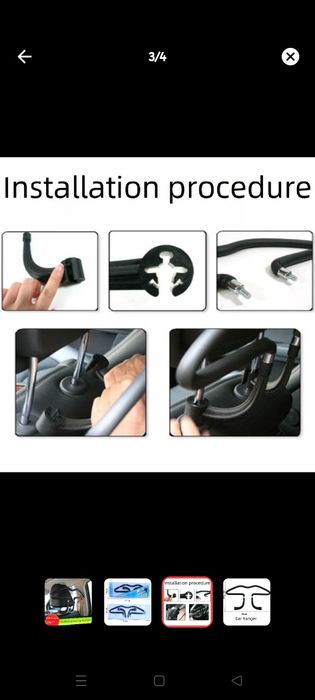 Универсальные вешалки для спинок сидений автомобиля.