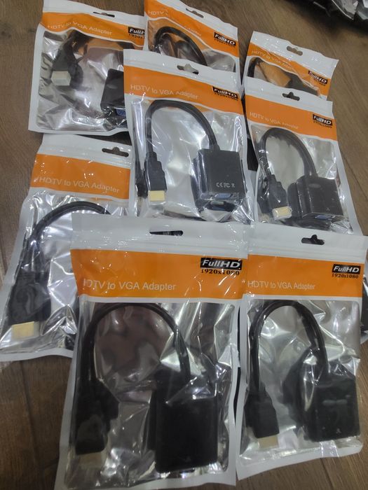 Новые HDMI to VGA в количестве штучный по 45тыс. Переходники
