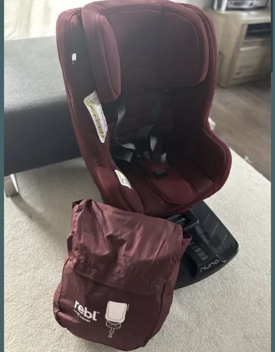 Scaun auto pentru copii Nuna, 0-4 ani, rotativ, cu baza, Plum