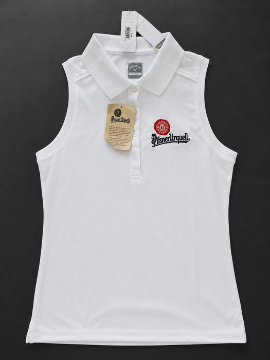Top polo Callaway S M Opti Dri Opti Shield alb premium golf luxury nou cu etichetă dama femei