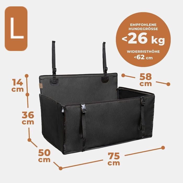 Супер стабилна седалка/ сгъваем твърд кош за куче за кола. Размери SML