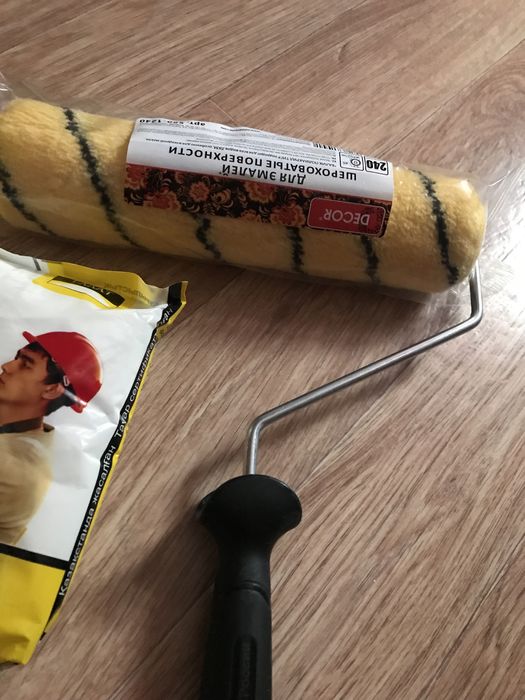 Сверло по бетону, шпаклевка, валик