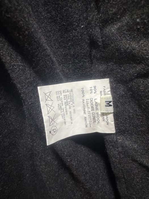 Yohji yammamoto assymetrical drape wool coat jacket