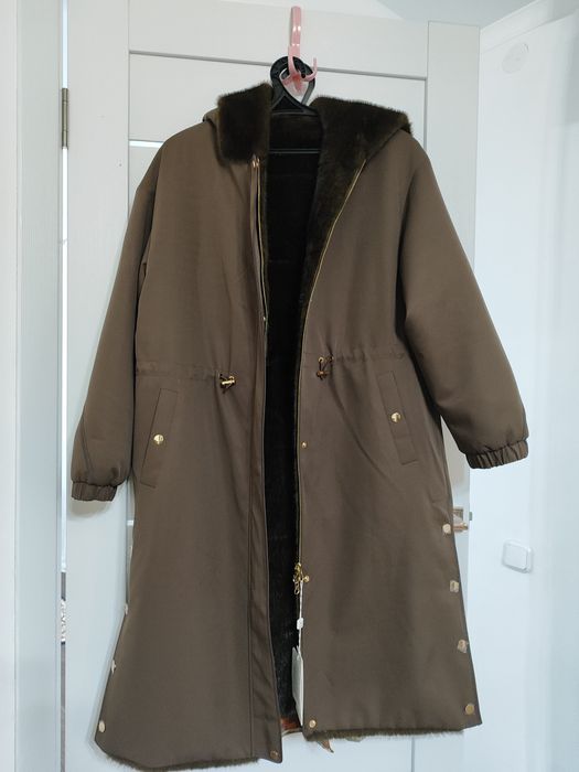 Двухсторонняя куртка шубка ( эко норка)