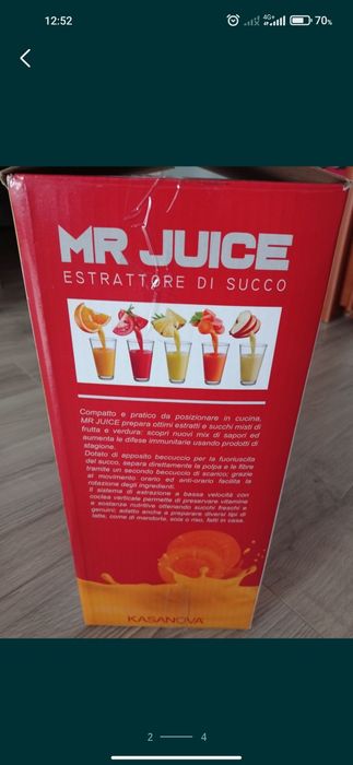 Storcator fructe legume Mr Juice Kasanova Italia