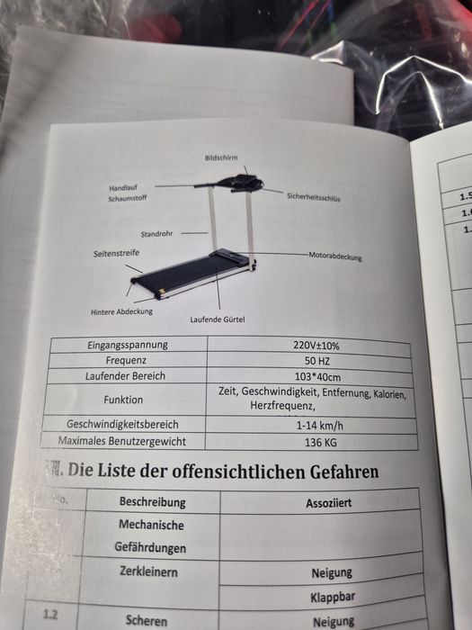 Сгъваема бягаща пътека  със сензор за пулс, безчетков мотор 3.0 НР.
