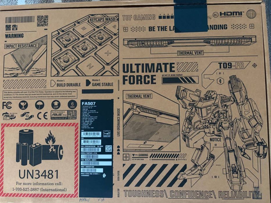 Asus Tuff Gaming rtx4050,Amd ryzen7 7434,16гб 4800/512гб накопитель