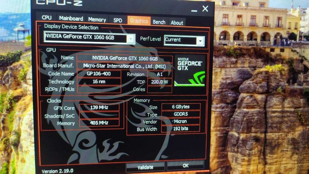 Видеокарта Msi GTX 1060 6GB