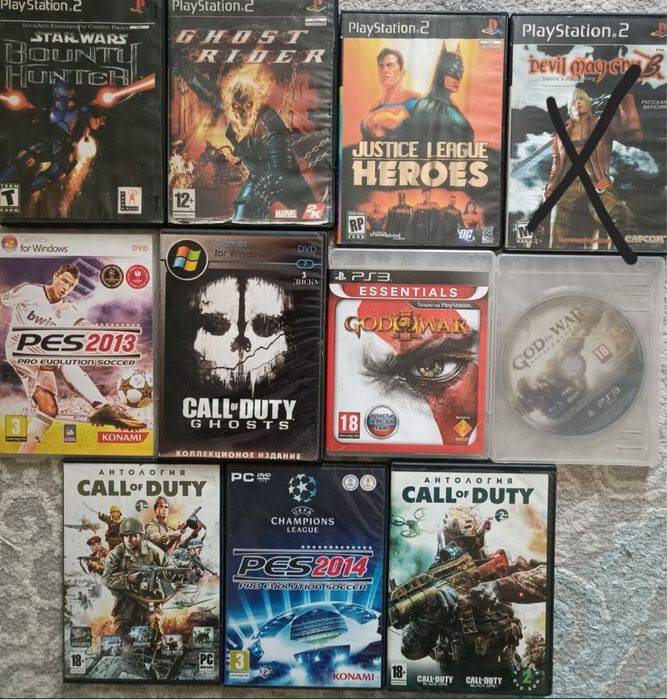 Диски игр пс 2/3 и пк