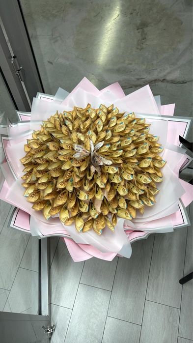 Цветы Денежный букет готовый 100,000