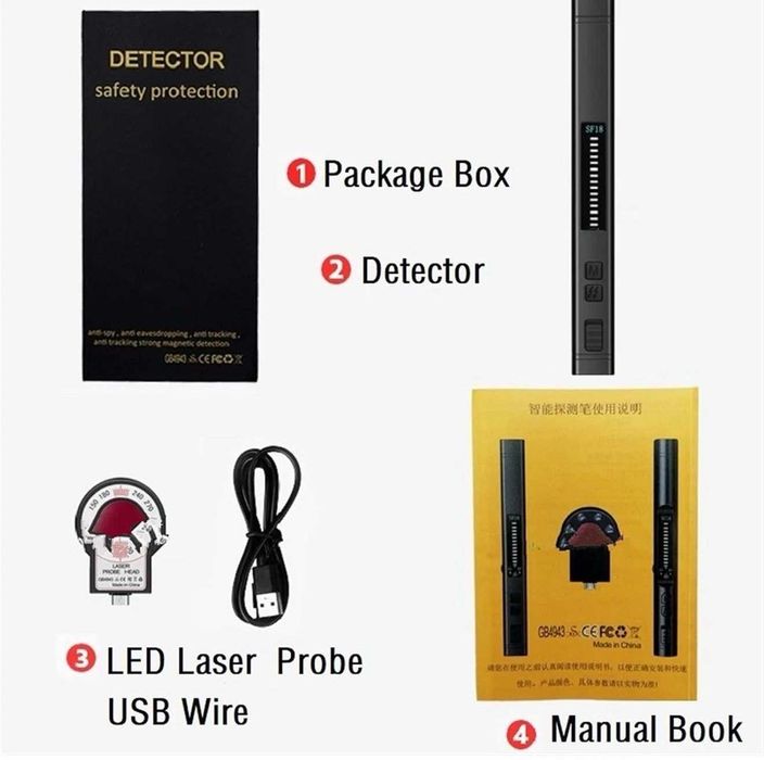Детектор за скрита камера SC18 Mini Bug, GPS безжичен RF сигнал