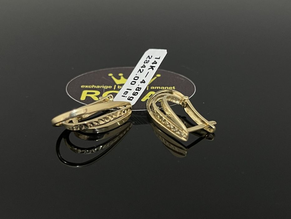 Bijuteria Royal CB: Cercei dama aur nou 14k 4,89gr