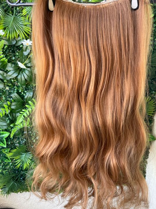 Изкуствена коса на цял ред с клипси!