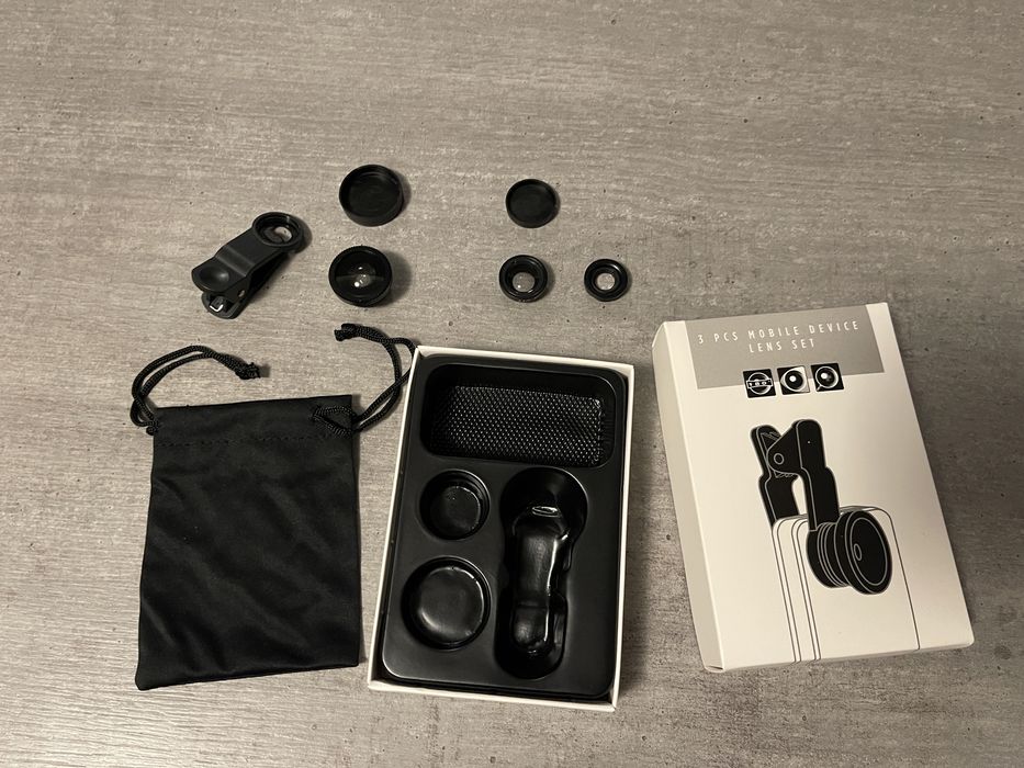 Lentile fisheye wide si macro pentru telefon