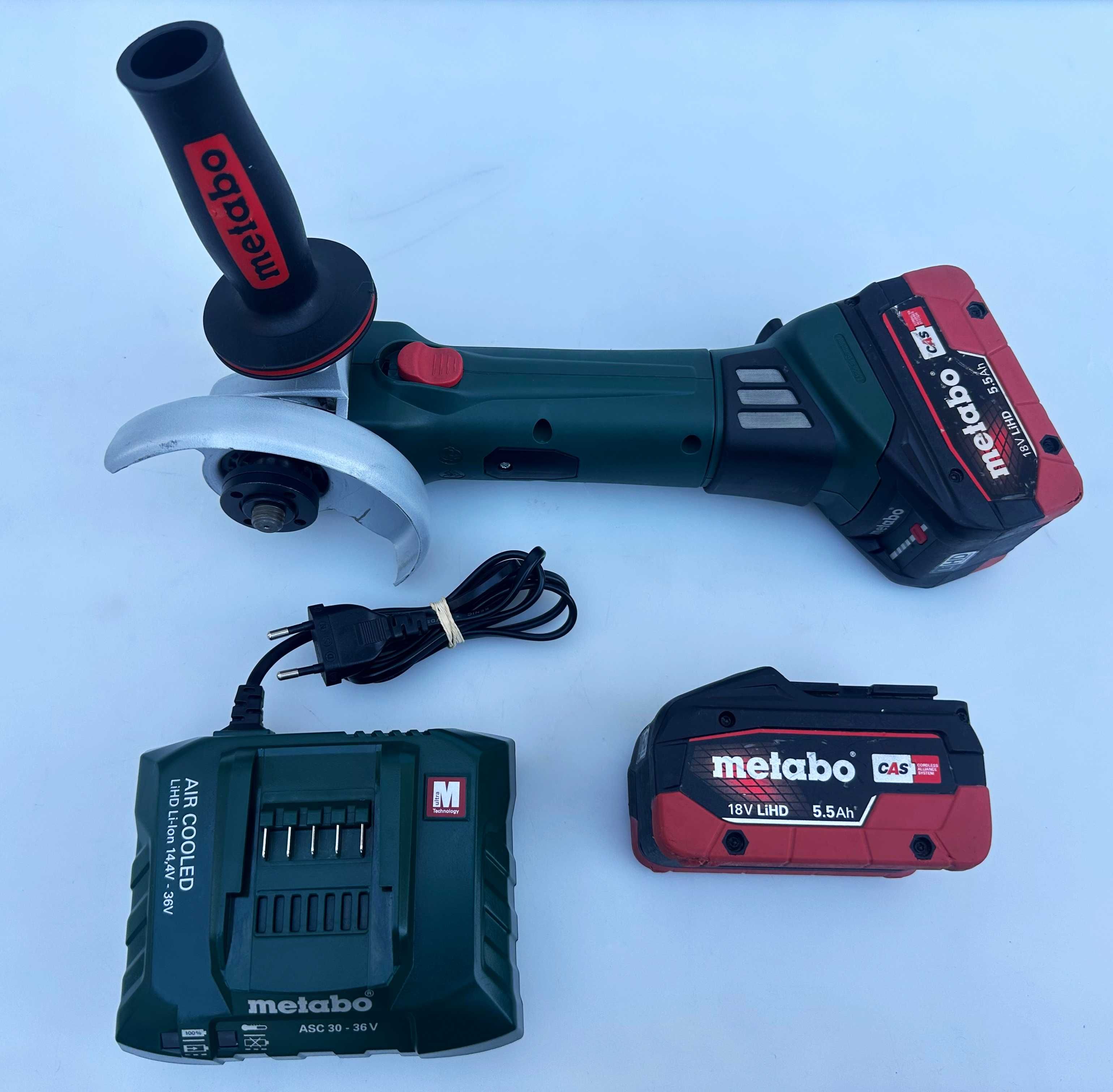 METABO W 18 LTX 125 Quick - Акумулаторен ъглошлайф 18V 5.5Ah като нов ...