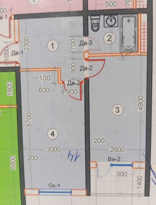 Navoiy shahri Tarobiy ko'cha tarafda 1 xona novostroyka (kadastr bor)