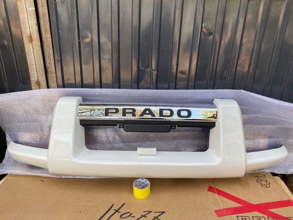 Губа на передний бампер Prado 120