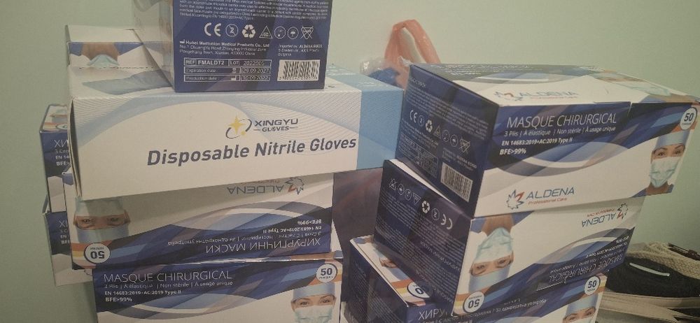 Маски и ръкавици, марли, памуци