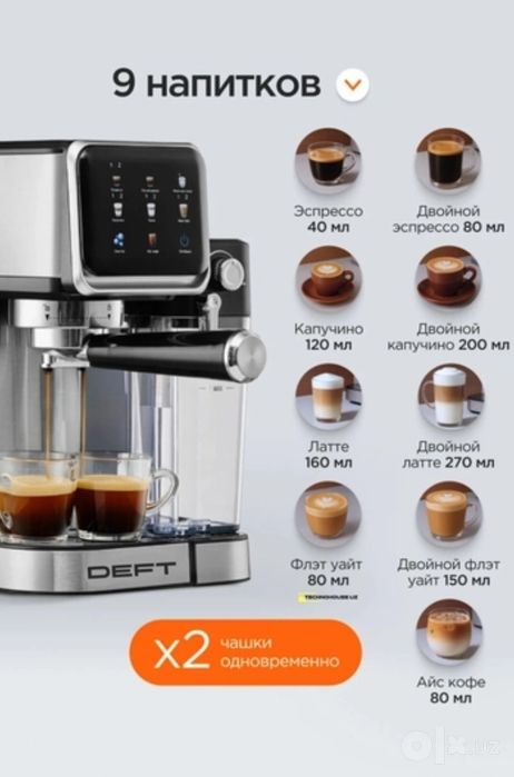 Кофемашина DEFT DT-009, 3 в 1, капсульная, Nesspreso Dolce Gusto
