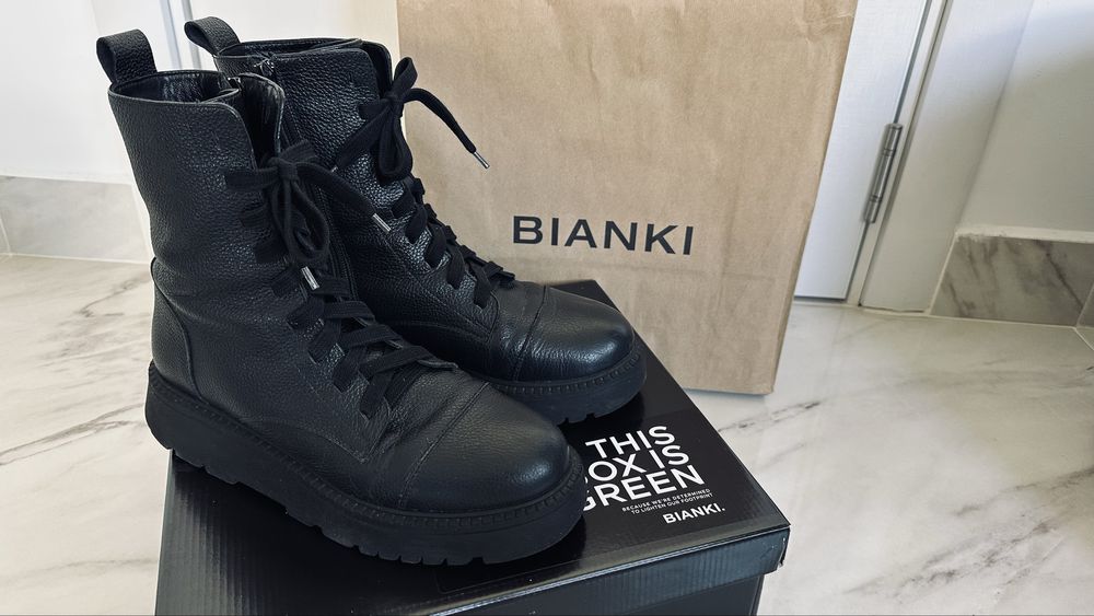 Зимни боти Bianki от естествена кожа