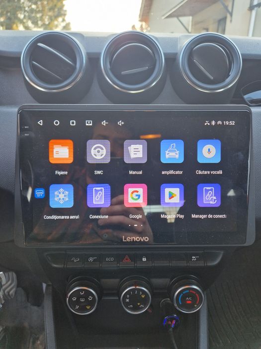 Navigatie auto Lenovo Kit-199 4+64 GB Android Waze USB Dacia Duster II sau universal