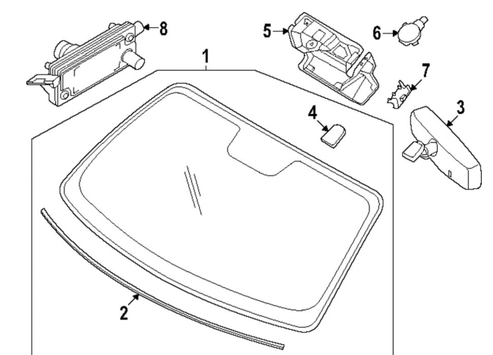 Предно стъкло Ford Mustang 2024+