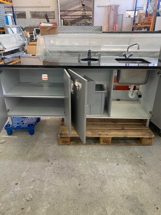 Двойна мивка с гранитен плот 200см