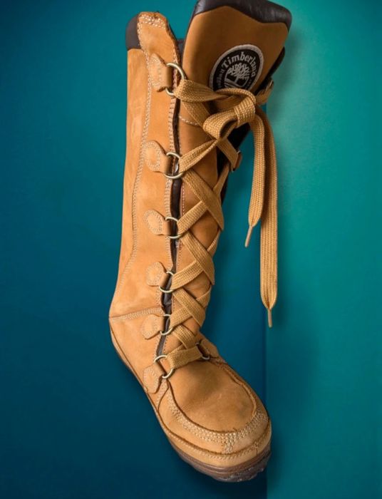 Vintage Timberland Faux-Fur & Suede Pull-On Mukluk Boots