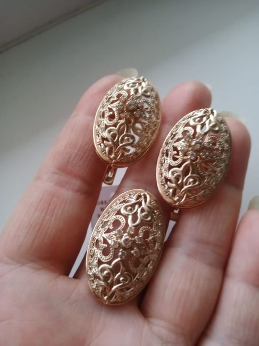 Бриллиантовый набор 583 пробы.СССР.