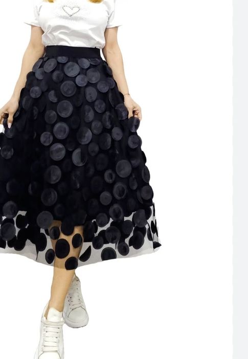 Fuste tulle cu buline 3D