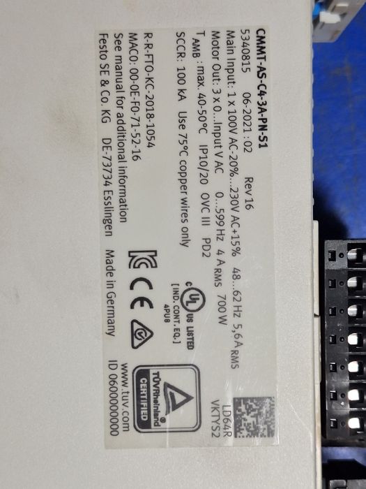 Servodriver  Festo CMMT-AS-3A -PN-51