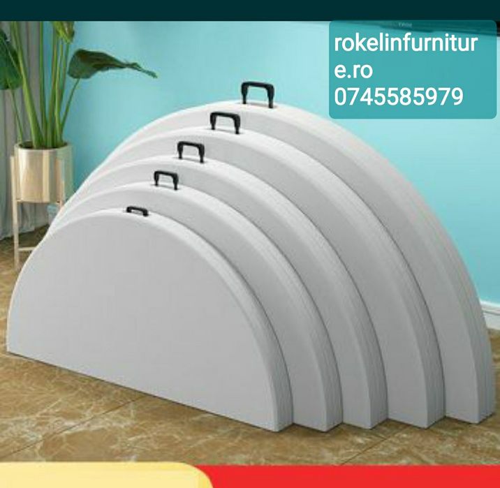 Firma vinde Mese pliabile blat pvc rotund 8-10 pers‼️ pret redus