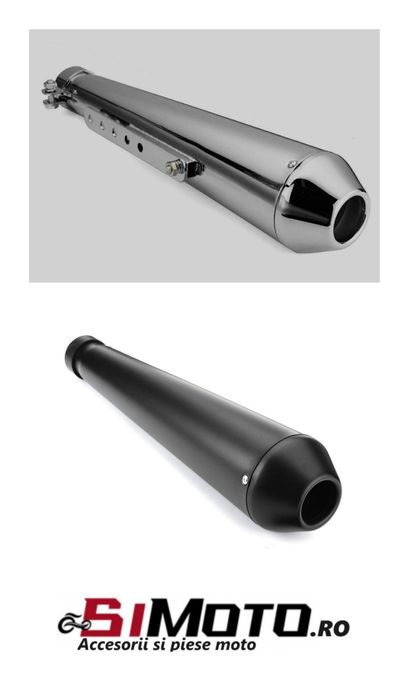 Evacuare toba moto conica bobber chopper cafe racer