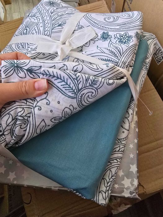 Lenjerie pat noua, English Home, finet, Damasc, noua