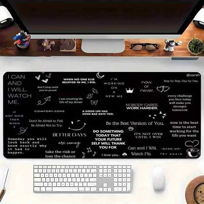 Подложка за бюро и клавиатура/мишка с вдъхновяващи цитати