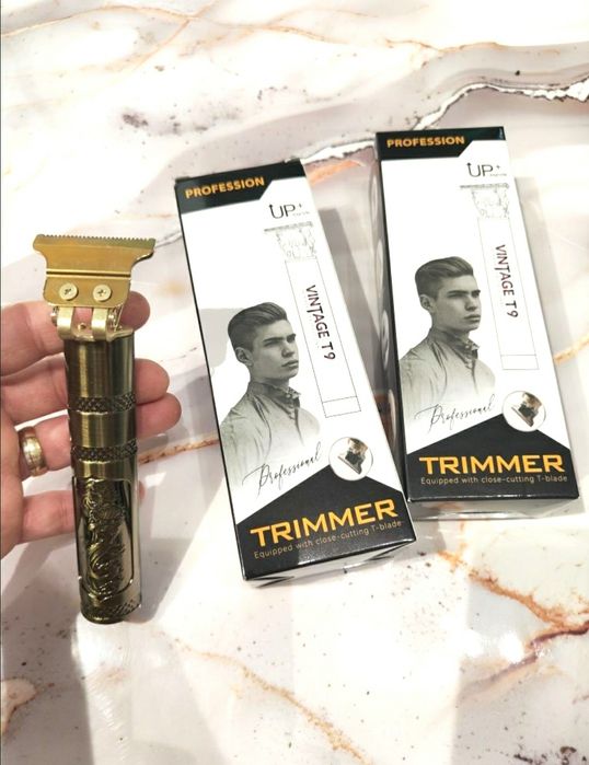 Masina de tuns cu acumulator model retro , gold tuns ras contur barba