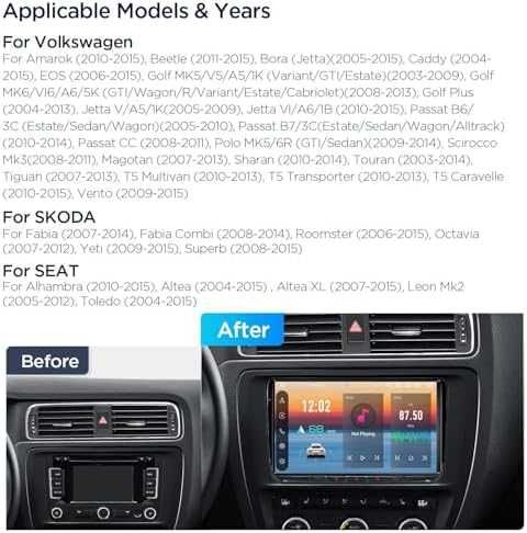 Нов Мощен 9" Android 14 Авто Радио CarPlay GPS DSP за VW Skoda кола