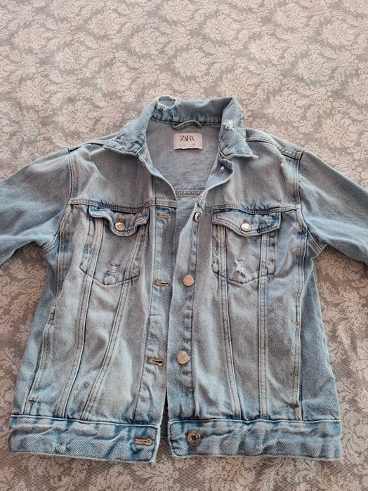 Детско дънково яке ZARA