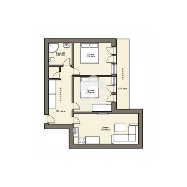 Панорамен тристаен апартамент в новострояща се кооперация в кв."Владис