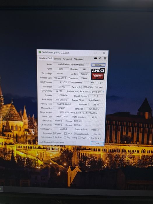 Placă video AMD HD 6870 , HD 6950  GDDR5  1GB
