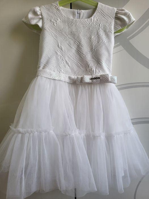 Детска бяла рокля официална кръщене