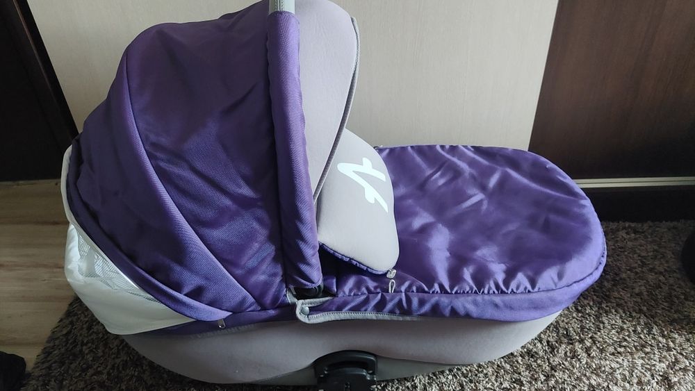 Бебешка количка Амелис 2в1 Про плюс чанта в сиво