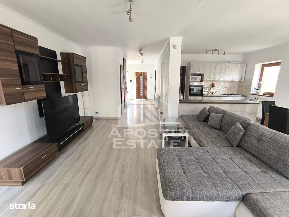Duplex de vanzare, cu 4 camere si 3 bai, mobilat si utilat,Dumbravita